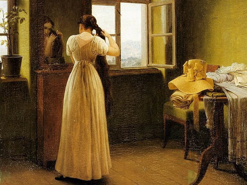 1785-Georg Friedrich Kersting - Allo specchio